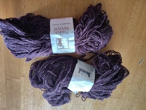 Elsebeth Lavold Seidenwolle Garn je 50g, 2er Set Made in Italy Lila Farbe 23 - Bild 1 von 5