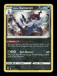 Holograma Hisuian Samurott raro SWSH10: Astral Radiance 100/189 casi nuevo Pokémon casi nuevo - Imagen 1 de 2