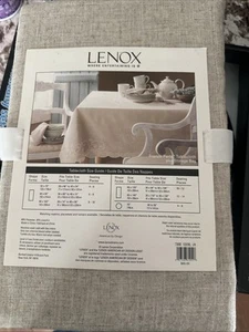 Lenox French Perle Tablecloth 60x120 Tan - Picture 1 of 3