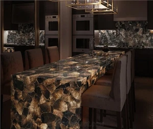 60"x30" Handmade Countertop - Smokey Quartz Countertop - Kitchen Decor - Picture 1 of 6