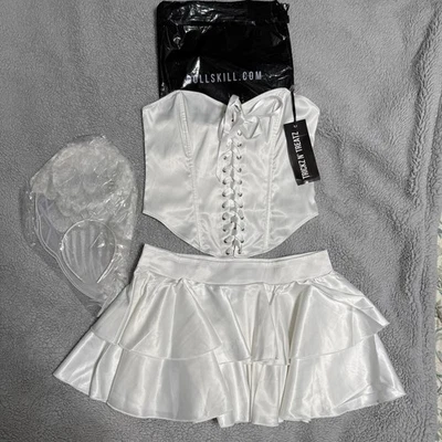 DollsKill Ángel Celestial Nuevo Con Etiquetas Halloween Ángel Disfraz Conjunto Talla L Foto 1 de 4