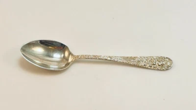 Cuchara de postre sopa ovalada de plata esterlina Stieff Rose - 6 5/8" - sin monograma Foto 1 de 3