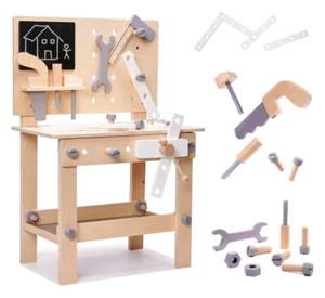 Holz Kinderwerkbank Set - Große Werkstatt für Kinder ab 3 Jahren Werkbanktisch - Bild 1 von 12