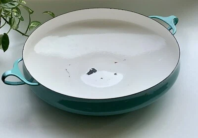 Paellera De Colección Grande Dansk Dinamarca 13" Estilo Koben *Turquesa* CHIPS Foto 1 de 4