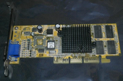 ASUS V7100M-LP 32MB Nvidia GeForce 2 MX200 VGA Universal AGP graphics Video Card - Image 1 of 4