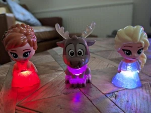 LOT Disney Frozen 2 Whisper & Glow Many Colours - Elsa Anna & Sven - All Working - Picture 1 of 6