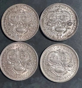 4 x CANBERRA FLORINS 1927 IN BETTER CONDITION WITH LUSTRE STERLING SILVER gEF+ - Bild 1 von 2
