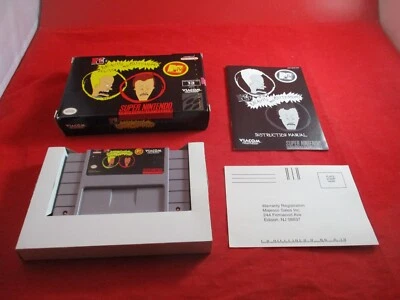 Beavis and Butt-head Super Nintendo Entertainment System SNES COMPLETE w/ Box #H - Image 1 of 4