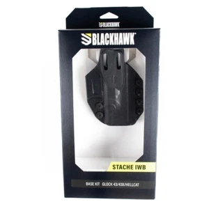 GL0CK HOLSTER BLACKHAWK STACHE IWB AMBI HOLSTER BASE KIT 43 43X (BLA416068BK) - Picture 1 of 2