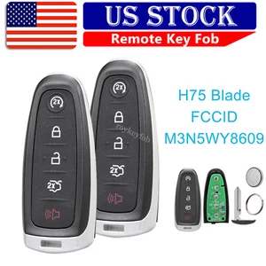 2 For 2014 2015 2016 2017 2018 2019 Ford Taurus Keyless Remote Smart Car Key Fob - Foto 1 di 8