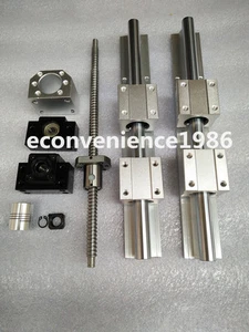2 SBR20-370mm liner Rail + RM1605--370 mm Anti-baklashed Ballscrew +Coupling - Picture 1 of 7
