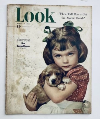 VTG Look Magazine March 16 1948 Vol 12 No. 6 Boston New Baseball Empire No Label - Image 1 of 3