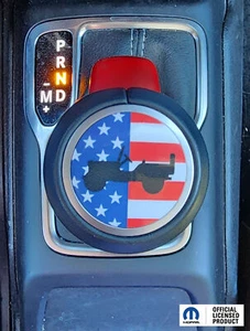 Fits 2018-2025 Jeep Wrangler/Jeep Gladiator American Flag Sticker For Shifter - Picture 1 of 3