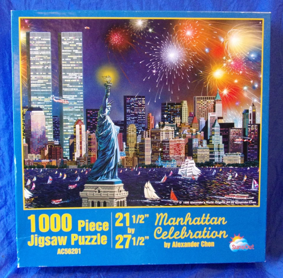 Rompecabezas SunsOut MANHATTEN CELEBRACIÓN 1000 piezas arte por Alexander Chen 1996 Foto 1 de 1