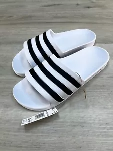 Adidas Adilette Aqua Uomo Slides Bianco Nero Sandalo (F35539) Unisex Taglia 12 NUOVO - Foto 1 di 6