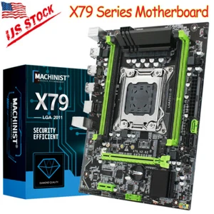 Placa madre X79 serie LGA 2011 ECC DDR3 RAM NVME SATA M.2 SSD USB 3.0 placa base - Imagen 1 de 34