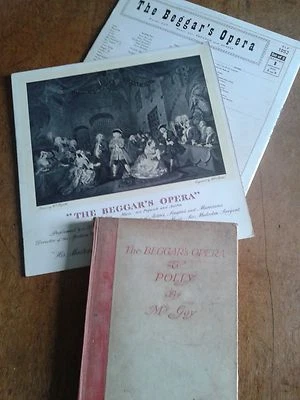 'The Beggar's Opera' 1st ed book of libretto & score 1923 + 2 LPs (Sargent 1962) - Image 1 of 4