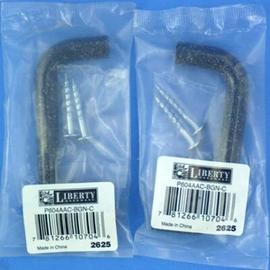 K373J Posten 2 Liberty Schrank Schublade Zug schwarz verschmolzene Emaille Farbe 3,38" Neu - Bild 1 von 2