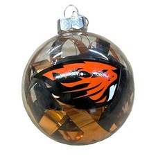 NCAA Oregon State Beavers Tinsel Filled Ball Ornament