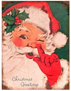 Letrero de metal aspecto retro NAVIDAD VINTAGE BAÑO COCINA COBERTIZO GARAJE A5  - Imagen 1 de 1