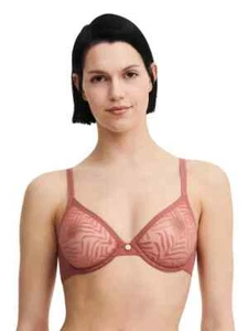 CHANTELLE 21T8 GRAPHIC ALLURE Plunge UW Bra ~ AMBER ~ 36G NWT $78 - Picture 1 of 6