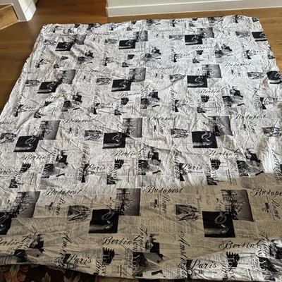 Set 3 pezzi Alamode Home Passport Queen | Wanderlust Londra Parigi Roma - Immagine 1 di 4