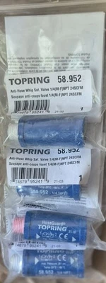 TopRing 58.952  Anti-Hose Whip Safety Valves , (4) Pcs. - Image 1 of 4