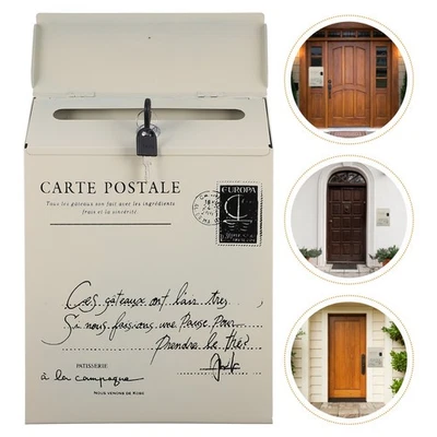  Boite Aux Lettre Avec Clef Bo?te Lettres De Porte Boîte Décorative Serrure - Photo 1/4