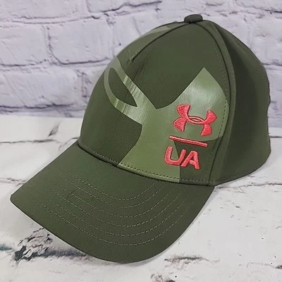 Under Armour Youth Hat Size S-M Green Fitted Brand Logo Baseball Cap - Image 1 of 4