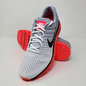 Nike Air Max 2017 Wolf Grey Hot Punch Red Black Cool 849559-106 Men's Size 11 - Picture 1 of 11