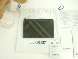 Burberry Fragment Case Check schwarz kleine Reißverschluss Geldbörse 5,2*3,3*1 Zoll - Bild 1 von 9