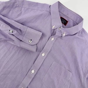 UNTUCKit Herren Gr. Large Langarm Button Down Hemd lila kariert keine Falten - Bild 1 von 7