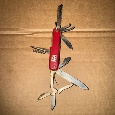 Vintage Korium Japan Red Pocket Multi-Tool Knife with Saw and Scissors Awl .. - Image 1 of 4