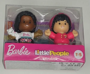 Juego de 2 Fisher Price Little People Barbie niña afroamericana con gatito - Imagen 1 de 4