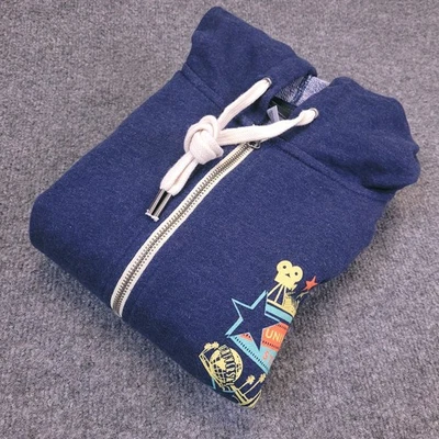 Universal Studios Full Zip Hooded Jacket Mens XL BLue Graphic Print Drawstring - Image 1 of 4