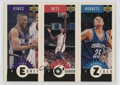 1996-97 Collector's Choice Mini-Cards Gold Tyus Edney Ed O'Bannon George Zidek - Image 1 of 2