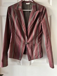 DRIES VAN NOTEN VINTAGE Maroon ,and Gray jacket blazer sz 38 - Picture 1 of 7
