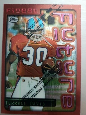 TERRELL DAVIS 1996 TOPPS FINEST FUTURE ROOKIE CARD #16 COMMON WITH COATING . NEW - Image 1 of 2