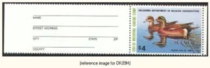 D2K Oklahoma Duck Stamp 1988 $4.00 Hunter w/tab - Picture 1 of 1