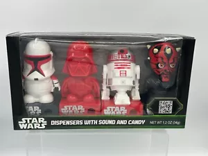 Star Wars Candy Dispensers *EXPIRED CANDY DO NOT EAT* Sound Effects Set of 4 NIB - Picture 1 of 8