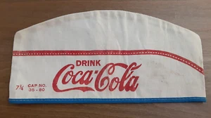 Tapa de tela Coca-Cola tirón fuente de soda original vintage años 1940-1950 - Imagen 1 de 3