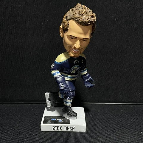 FS Ohio HD Columbus Blue Jackets Hockey Rick Nash Bobblehead Missing Stick 7” Cover