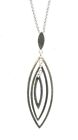STERLING SILVER THREE PIECE  PENDANT NECKLACE AND CHAIN