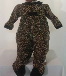 Little Me braun und hellbraun Gepard Leopard Kostüm mit Schleife Größe 6 Monate - Bild 1 von 3