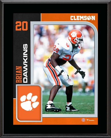 Brian Dawkins Clemson Tigers 10.5" x 13" Sublimated Player Plaque Cover