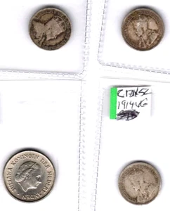 CANADA 5 CENTS 1904,13,14 SILVER - Picture 1 of 2