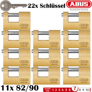11x ABUS 82/90 Vorhangschloss Monobloc Gleichschließend 22x Schlüssel