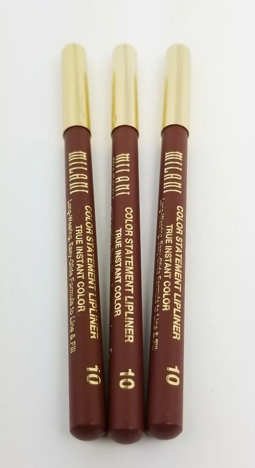 Lot of 3 Milani Color Statement True Instant Color Lipliner #10 Cocoa - Image 1 of 4