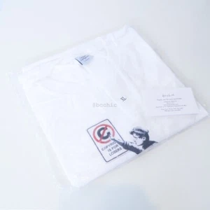 BNWOT CJ HENDRY Copyright Is For Losers Infringement Tee Banksy White XL - Picture 1 of 3