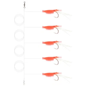 Sea Fishing Mackerel Feathers  Living Shrimp Tackle Boat Fishing 10# 2/5pcs - Picture 1 of 6